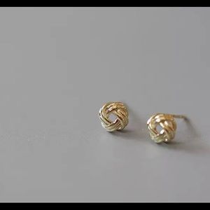 14K Gold Plate Knot Earrings